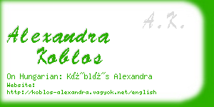 alexandra koblos business card